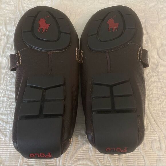 Polo Ralph Lauren BrownLeather Driving Loafers Adjustable Buckle Size 13D - Picture 6 of 8